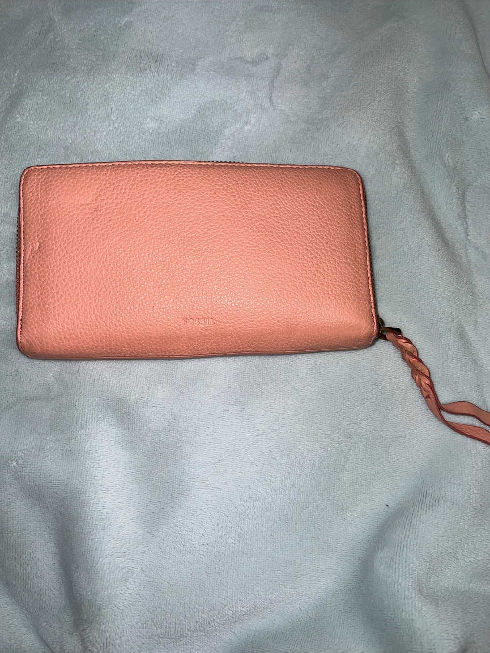 Fossil Peach Zip-Around Wallet